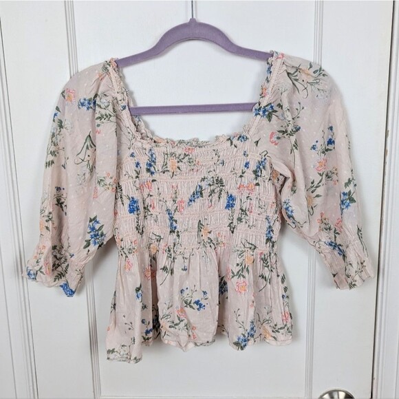 Saylor | Clover Top Smocked Women's Size Large - Picture 2 of 6